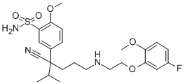 5-(1-cyano-4-((2-(5-fluoro-2-methoxyphenoxy)ethyl)amino)-1-isopropylbutyl)-2-methoxybenzenesulfonamide CAS#: 125153-61-9