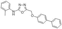 5-(((1,1'-Biphenyl)-4-yloxy)methyl)-N-(2-methylphenyl)-1,3,4-oxadiazol-2-amine CAS#: 126006-82-4