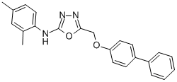 5-(((1,1'-Biphenyl)-4-yloxy)methyl)-N-(2,4-dimethylphenyl)-1,3,4-oxadiazol-2-amine CAS#: 126006-85-7