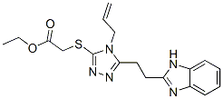 [[5-[2-(1H-Benzimidazol-2-yl)ethyl]-4-(2-propenyl)-4H-1,2,4-triazol-3-yl]thio]acetic acid ethyl ester CAS#: 38911-94-3