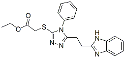 [[5-[2-(1H-Benzimidazol-2-yl)ethyl]-4-phenyl-4H-1,2,4-triazol-3-yl]thio]acetic acid ethyl ester CAS#: 38911-89-6