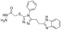 [[5-[2-(1H-Benzimidazol-2-yl)ethyl]-4-phenyl-4H-1,2,4-triazol-3-yl]thio]acetic acid hydrazide CAS#: 38911-95-4