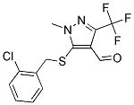 5-[(2-CHLOROBENZYL)SULFANYL]-1-METHYL-3-(TRIFLUOROMETHYL)-1H-PYRAZOLE-4-CARBALDEHYDE CAS#: 321533-90-8