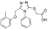 ([5-[(2-METHYLPHENOXY)METHYL]-4-PHENYL-4H-1,2,4-TRIAZOL-3-YL]THIO)ACETIC ACID CAS#: 131142-10-4