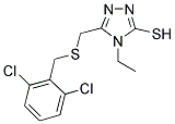 5-([(2,6-DICHLOROBENZYL)SULFANYL]METHYL)-4-ETHYL-4H-1,2,4-TRIAZOLE-3-THIOL CAS#: 344269-70-1
