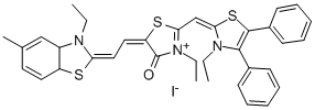 5-(3-ETHYL-5-METHYLBENZTHIAZOLIN-2-YLIDEN)-DIMETHIN-4',5'-DIPHENYL-3'-ETHYLTHIAZOLO-ETHYL-4-OXATHIAZOLIDINO-MONOMETHINCYANIN-IODIDE CAS#: 143269-96-9