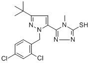5-[3-(TERT-BUTYL)-1-(2,4-DICHLOROBENZYL)-1H-PYRAZOL-5-YL]-4-METHYL-4H-1,2,4-TRIAZOLE-3-THIOL CAS#: 306937-18-8