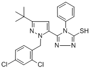 5-[3-(TERT-BUTYL)-1-(2,4-DICHLOROBENZYL)-1H-PYRAZOL-5-YL]-4-PHENYL-4H-1,2,4-TRIAZOLE-3-THIOL CAS#: 306937-09-7