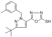 5-[3-(TERT-BUTYL)-1-(3-METHYLBENZYL)-1H-PYRAZOL-5-YL]-1,3,4-OXADIAZOLE-2-THIOL CAS#: 306937-16-6