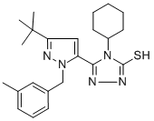 5-[3-(TERT-BUTYL)-1-(3-METHYLBENZYL)-1H-PYRAZOL-5-YL]-4-CYCLOHEXYL-4H-1,2,4-TRIAZOLE-3-THIOL CAS#: 306937-11-1