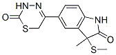 5-(3,6-dihydro-2-oxo-2H-1,3,4-thiadiazin-5-yl)-1,3-dihydro-3- methyl-3-methylthio-2H-indol-2-one CAS#: 122280-58-4