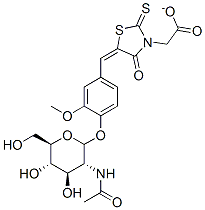 5-(4-(2-acetamido-2-deoxyglucopyranosyloxy)-3-methoxyphenylmethylene)-2-thioxothiazolidin-4-one-3-ethanoate CAS#: 125261-87-2