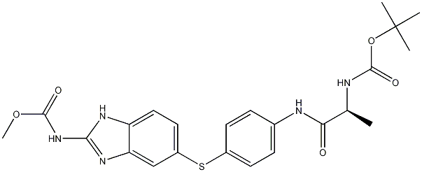 [5-[[4-[[(2S)-2-[[(1,1-Dimethylethoxy)carbonyl]amino]-1-oxopropyl]amino]phenyl]thio]-1H-benzimidazol-2-yl]-carbamic acidmethylester CAS#: 284019-53-0