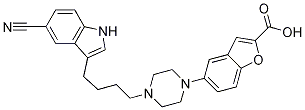 5-[4-[4-(5-cyano-1H-indol-3-yl)butyl]-1-piperazinyl]-2-Benzofurancarboxylic acid CAS#: 163521-19-5