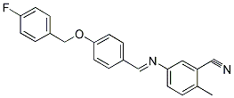 5-[((4-[(4-FLUOROBENZYL)OXY]PHENYL)METHYLENE)AMINO]-2-METHYLBENZENECARBONITRILE CAS#: 297150-11-9