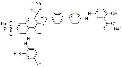 5-[[4'-[[8-[(2,4-Diaminophenyl)azo]-1-hydroxy-3,6-disulfo-2-naphtyl]azo]-1,1'-biphenyl-4-yl]azo]-2-hydroxybenzoic acid trisodium salt CAS#: 4623-91-0