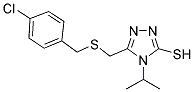 5-([(4-CHLOROBENZYL)SULFANYL]METHYL)-4-ISOPROPYL-4H-1,2,4-TRIAZOL-3-YLHYDROSULFIDE CAS#: 338982-45-9