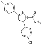 5-(4-CHLOROPHENYL)-3-P-TOLYL-4,5-DIHYDRO-1H-PYRAZOLE-1-CARBOTHIOAMIDE CAS#: 153332-10-6