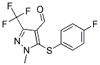 5-[(4-FLUOROPHENYL)SULFANYL]-1-METHYL-3-(TRIFLUOROMETHYL)-1H-PYRAZOLE-4-CARBALDEHYDE CAS#: 321848-46-8
