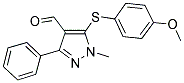 5-[(4-METHOXYPHENYL)SULFANYL]-1-METHYL-3-PHENYL-1H-PYRAZOLE-4-CARBALDEHYDE CAS#: 321998-19-0