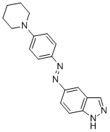 5-(4'-(N-piperidinyl)phenylazo)indazole CAS#: 122168-72-3