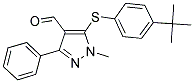 5-([4-(TERT-BUTYL)PHENYL]SULFANYL)-1-METHYL-3-PHENYL-1H-PYRAZOLE-4-CARBALDEHYDE CAS#: 321998-18-9