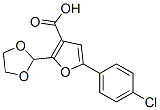 5-(4-chlorophenyl)-2-(1,3-dioxolan-2-yl)-3-furoic acid CAS#: 306936-13-0