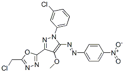 [5-[5-(chloromethyl)-1,3,4-oxadiazol-2-yl]-2-(3-chlorophenyl)-4-methox y-pyrazol-3-yl]-(4-nitrophenyl)diazene CAS#: 172701-69-8