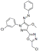 [5-[5-(chloromethyl)-1,3,4-oxadiazol-2-yl]-2-(3-chlorophenyl)-4-methox y-pyrazol-3-yl]-phenyl-diazene CAS#: 172701-68-7