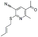 5-ACETYL-2-(2-BUTENYLSULFANYL)-6-METHYLNICOTINONITRILE CAS#: 303146-28-3