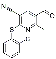 5-ACETYL-2-[(2-CHLOROPHENYL)SULFANYL]-6-METHYLNICOTINONITRILE CAS#: 303146-65-8