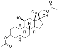 5-ALPHA-PREGNAN-3-ALPHA, 11-BETA, 17,21-TETROL-20-ONE 3,21-DIACETATE CAS#: 4004-70-0