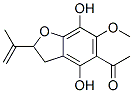 (+)-5-Acetyl-6-methoxy-2-(1-methylvinyl)-2,3-dihydrobenzofuran-4,7-diol CAS#: 32495-02-6