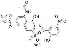 5-(Acetylamino)-4-hydroxy-3-[(2-hydroxy-5-nitrophenyl)azo]-2,7-naphthalenedisulfonic acid disodium salt CAS#: 4540-06-1