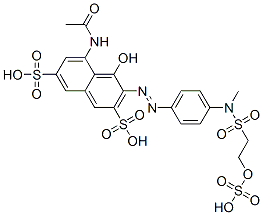 5-Acetylamino-4-hydroxy-3-[[4-[[[2-(sulfooxy)ethyl]sulfonyl]methylamino]phenyl]azo]-2,7-naphthalenedisulfonic acid CAS#: 3743-84-8
