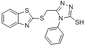 5-(BENZOTHIAZOL-2-YLSULFANYLMETHYL)-4-PHENYL-4H-[1,2,4]TRIAZOLE-3-THIOL CAS#: 116710-50-0