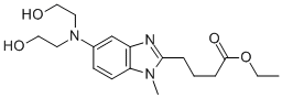 5-[Bis(2-hydroxyethyl)amino]-1-methyl-1H-benzimidazole-2-butanoic acid ethyl ester CAS#: 3543-74-6
