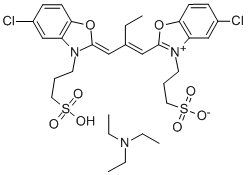 5-CHLORO-2-(2-[(5-CHLORO-3-(3-SULFOPROPYL)-2(3H)- BENZOXAZOLYLIDENE)METHYL]- 1-BUTENYL)-3-(3-SULFOPROPYL)- BENZOXAZOLIUM INNER SALT TRIETHYLAMINE SALT CAS#: 39201-42-8