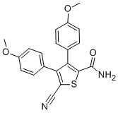 5-CYANO-3,4-DI(4-METHOXYPHENYL)THIOPHENE-2-CARBOXAMIDE CAS#: 175276-46-7