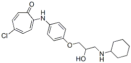 5-Chloro-2-[[4-[3-(cyclohexylamino)-2-hydroxypropoxy]phenyl]amino]-2,4,6-cycloheptatrien-1-one CAS#: 38767-97-4