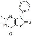 5-METHYL-3-PHENYL-2-THIOXO-2,3-DIHYDRO[1,3]THIAZOLO[4,5-D]PYRIMIDIN-7(6H)-ONE CAS#: 141622-32-4