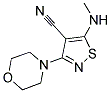 5-(METHYLAMINO)-3-MORPHOLINO-4-ISOTHIAZOLECARBONITRILE CAS#: 338422-41-6