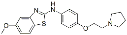 5-Methoxy-2-[4-[2-(1-pyrrolidinyl)ethoxy]anilino]benzothiazole CAS#: 38519-94-7