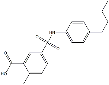 5-(N-(4-butylphenyl)sulfaMoyl)-2-Methylbenzoic acid CAS#: 377769-51-2