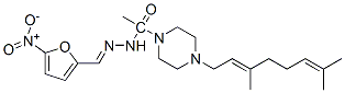 5-Nitro-2-furaldehyde [4-[(3E)-3,7-dimethyl-2,6-octadienyl]-1-piperazinylacetyl]hydrazone CAS#: 33165-28-5