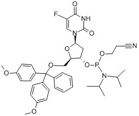 5'-O-(4,4'-DIMETHOXYTRITYL)-5-FLUORODEOXYURIDINE-3'-(2-CYANOETHYL-N,N-DIISOPROPYL)PHOSPHORAMIDITE CAS#: 142246-63-7
