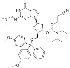 5'-O-(4,4'-DIMETHOXYTRITYL)-N2-DIMETHYLAMINOMETHYLENE-7-DEAZA-2'-DEOXYGUANOSINE, 3'-[(2-CYANOETHYL)-(N,N-DIISOPROPYL)]PHOSPHORAMIDITE CAS#: 121767-97-3