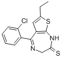 5-(O-CHLOROPHENYL)-7-ETHYL-1,2-DIHYDRO-3H-THIENO[2,3-E][1,4]DIAZEPINE-2-THIONE CAS#: 40054-40-8