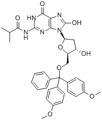 5'-O-(DIMETHOXYTRITYL)-8-HYDROXY-N2-ISOBUTRYL-2'-DEOXYGUANOSINE CAS#: 136859-77-3