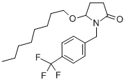 (+-)-5-(Octyloxy)-1-((4-(trifluoromethyl)phenyl)methyl)-2-pyrrolidinon e CAS#: 136410-36-1
